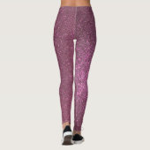 Leggings Chic Elegant Plum violet Parties scintillant mouss (Dos)