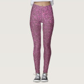 Leggings Chic Elegant Plum violet Parties scintillant mouss (Devant)