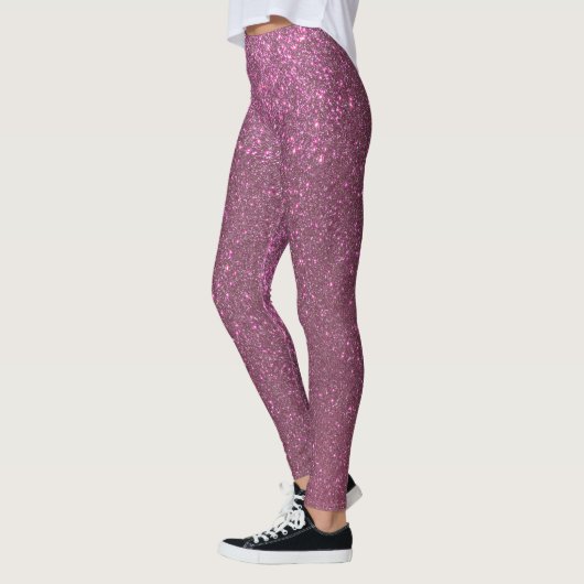 Leggings Chic Elegant Plum violet Parties scintillant mouss (Gauche)