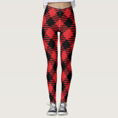 Leggings Chic élégant rouge vif Noël de la femme (Devant)