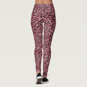 Leggings Chic Empreinte de léopard noir rose tendance (Dos)