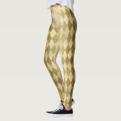 Leggings Chic Faux Gold Harlequin Diamond Motif (Gauche)