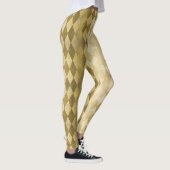 Leggings Chic Faux Gold Harlequin Diamond Motif (Droite)