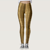 Leggings Chic Glam rayé bronze doré (Devant)