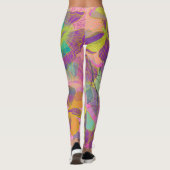 Leggings Chic gold Butterfly Turquoise Violet (Dos)