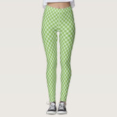 Leggings Chic Green Check En vichy Motif à Customiser (Devant)