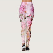 Leggings Chic Joli Push Pink Rose Floral (Dos)