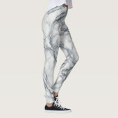 Leggings Chic Marbre Gris & Blanc Vue Glamour (Droite)