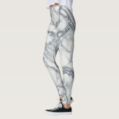 Leggings Chic Marbre Gris & Blanc Vue Glamour (Gauche)