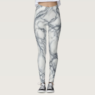 Leggings Chic Marbre Gris & Blanc Vue Glamour