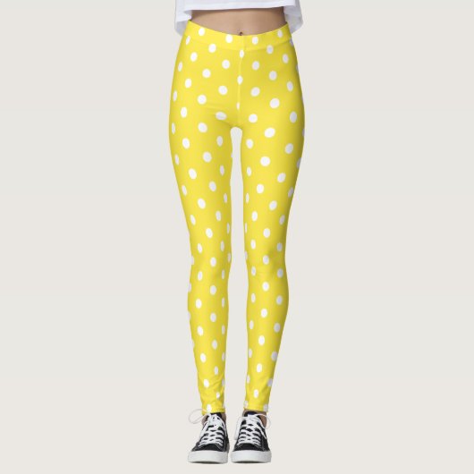 Leggings Chic mignon blanc Pois Motif mode (Devant)