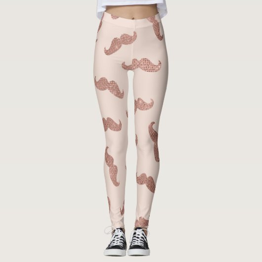 Leggings Chic moderne Rose or rose Parties scintillant mous (Devant)