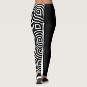 Leggings Chic Monochrome femme noir & blanc (Dos)