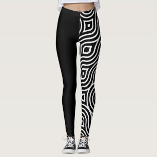 Leggings Chic Monochrome femme noir & blanc