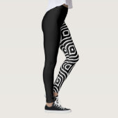 Leggings Chic Monochrome femme noir & blanc (Droite)