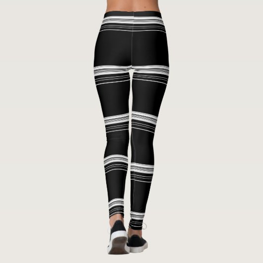 Leggings Chic noir rayé (Dos)