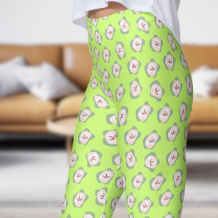 Leggings Chic Olive Green Sepal et style Floral