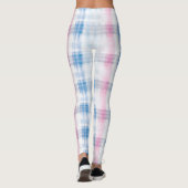 Leggings Chic Pink Blue Stripes (Dos)