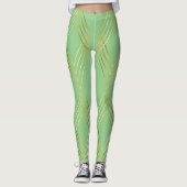 Leggings Chic Pistachio Green Diamonds Motif (Devant)