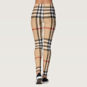 Leggings Chic Plaid Base Tan Chaud Crisp Blanc Noir Brown (Dos)
