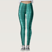 Leggings Chic rayé sarcelle (Devant)