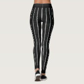 Leggings Chic rayure noire et blanche à l'anglaise (Dos)