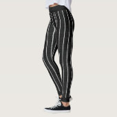 Leggings Chic rayure noire et blanche à l'anglaise (Gauche)
