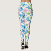 Leggings Chic rose bleu bleu floral (Dos)