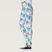 Leggings Chic rose bleu bleu floral (Gauche)
