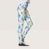 Leggings Chic rose bleu bleu floral (Droite)