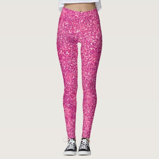 Leggings Chic rose Faux Parties scintillant Sparkles Girl G (Devant)