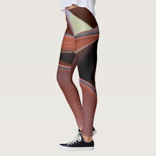 Leggings Chic sensible en cuir non zippé (Gauche)