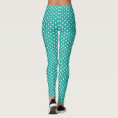 Leggings Chic Turquoise Petite Pois Mode Motif (Dos)