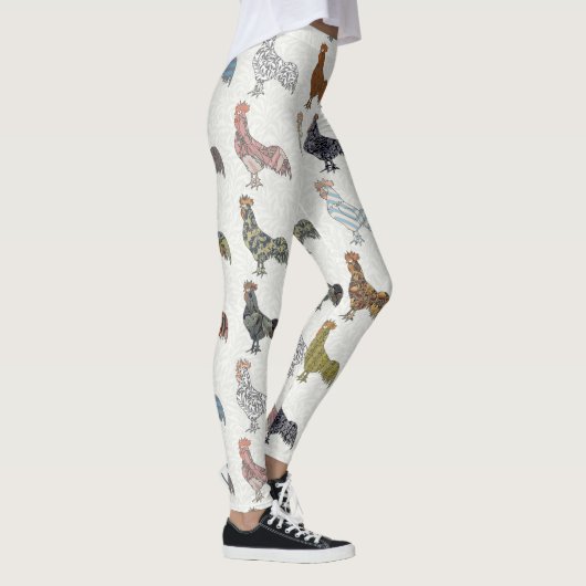 Leggings Chicken Rooster Coloré ferme Motif (Droite)