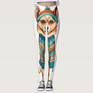 Leggings Chien adorable en style hiver