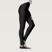 Leggings Chien Cavalier Ruby dans une salle de Noël noir (Droite)