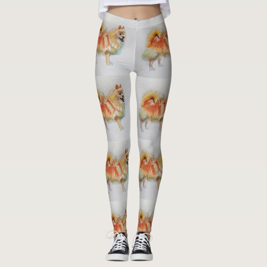 Leggings Chien Chien Chien Chien Chien Chien Allemand Spitz (Devant)