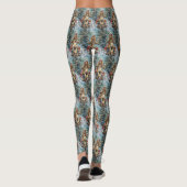 Leggings Chien Cocker Spaniel à moto Noël (Dos)