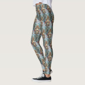 Leggings Chien Cocker Spaniel à moto Noël (Gauche)