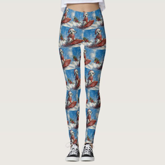 Leggings Chien dalmate dans la corniche laissez-le neiger N (Devant)