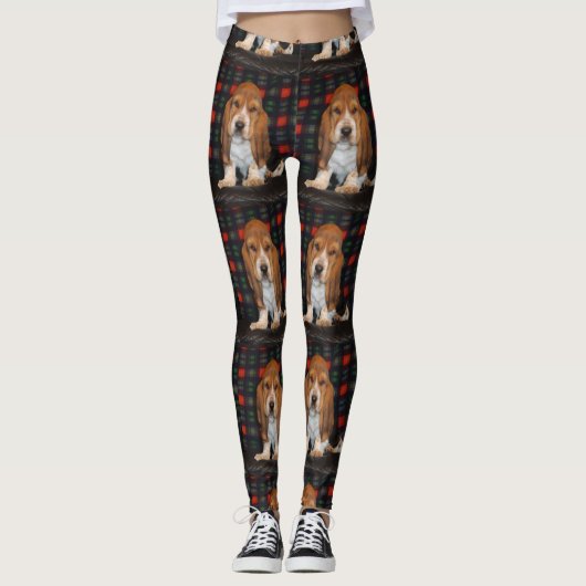 Leggings chien de basset des guêtres des femmes (Devant)