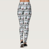Leggings Chien de Boston Terrier pendant Noël de neige (Dos)