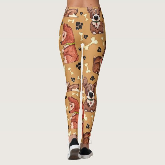 Leggings chien de chien mignon thème animal cool motif (Dos)