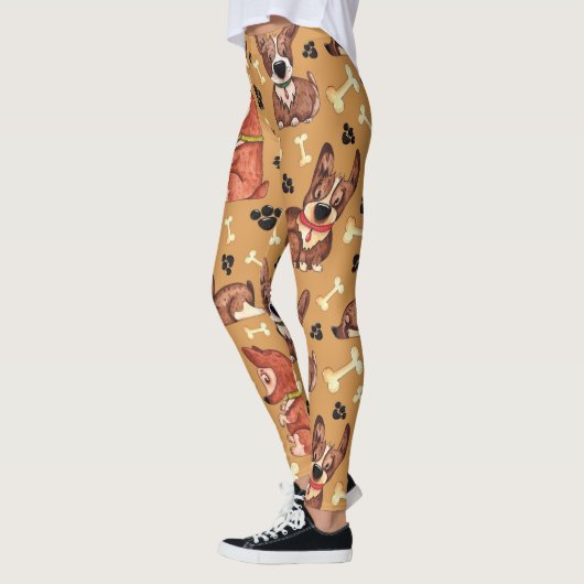 Leggings chien de chien mignon thème animal cool motif (Gauche)