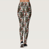 Leggings Chien de coin anglais en Noël de neige (Dos)