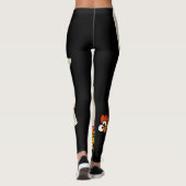 Leggings Chien de Corgi gallois amusant avec du poulet en c (Dos)