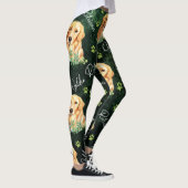 Leggings Chien de golden retriever, feuille d'eucalyptus, (Droite)