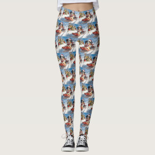 Leggings Chien de montagne bernois en traîneau de Noël