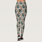 Leggings Chien de Papillon à Noël de neige (Dos)