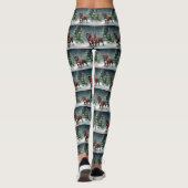 Leggings Chien de taureau français à Noël de neige (Dos)